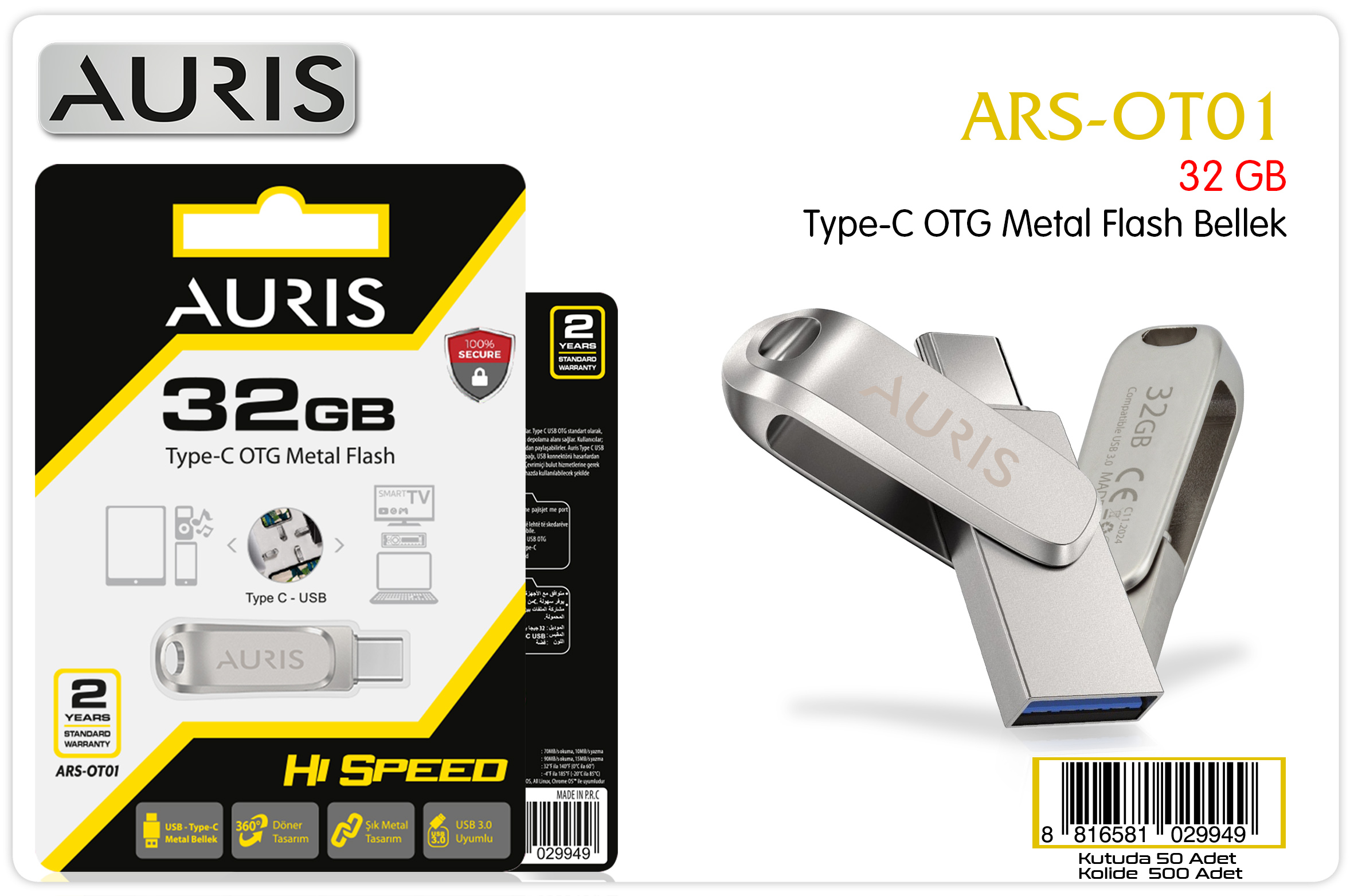 Auris 32 GB Type-C Otg Flash